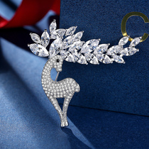 Fawn brooch female shiny zircon sweater jacket corsage senior sense all the way to have your Teachers Day gift
