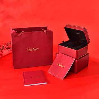 Red Original Store Watch Box, White and Blue Balloon Tank Santos Bathtub Key Series Watch Storage Box