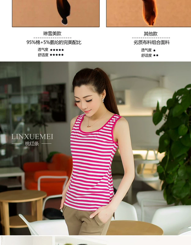 Cộng với phân bón XL quai áo sọc nữ mùa đông cộng với nhung dày cotton ngắn đoạn áo ấm đáy ấm