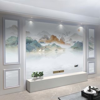 8d three-dimensional living room tv background wall wallpaper 3d atmospheric decorative wall covering landscape mural film and television wall seamless wall covering