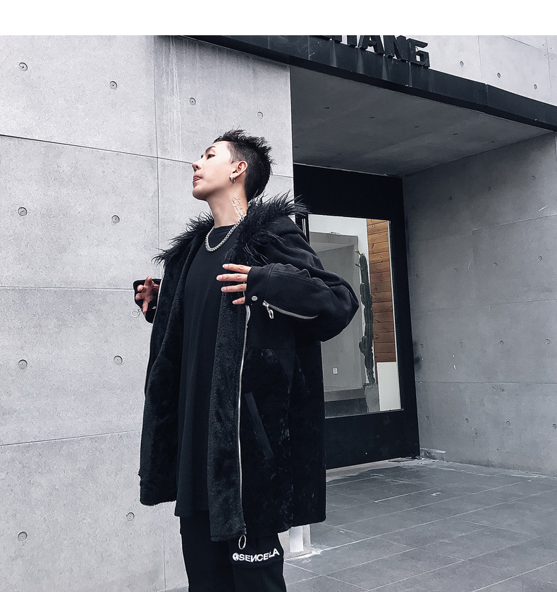 Freamve kim cương khắc dây kéo dây kéo cho nam giới và phụ nữ xu hướng cặp vợ chồng với bông YEAST X SENCE-17FW măng tô