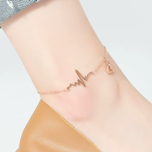 Сексуальный аксессуар, браслет на ногу в виде сердечка, цепочка из нержавеющей стали для друга