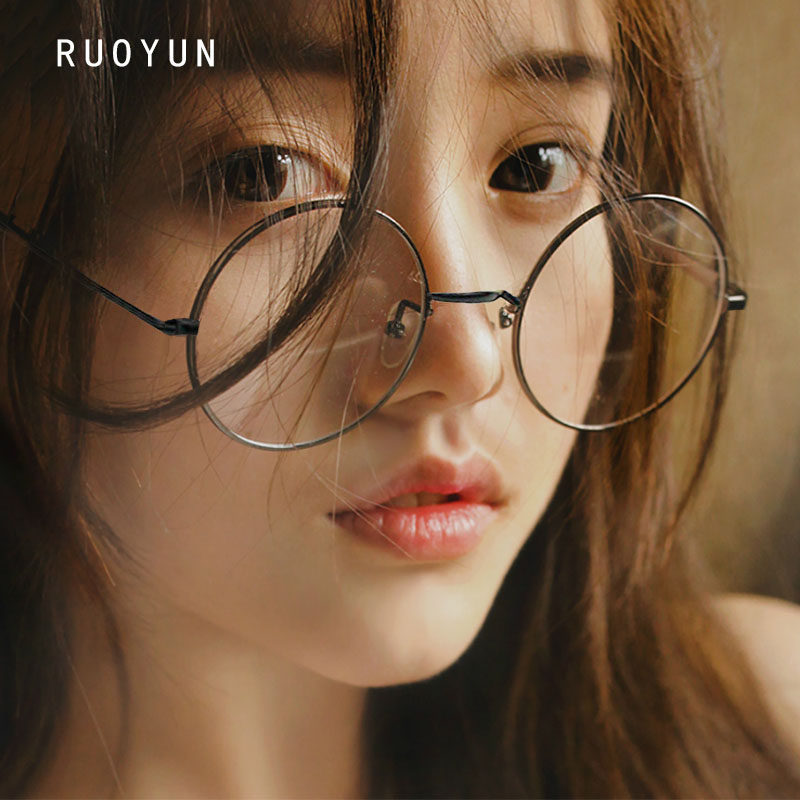 ins net red eye frame female Korean version wave radiation protection glasses female anti-blue light glasses myopia round frame eye frames male