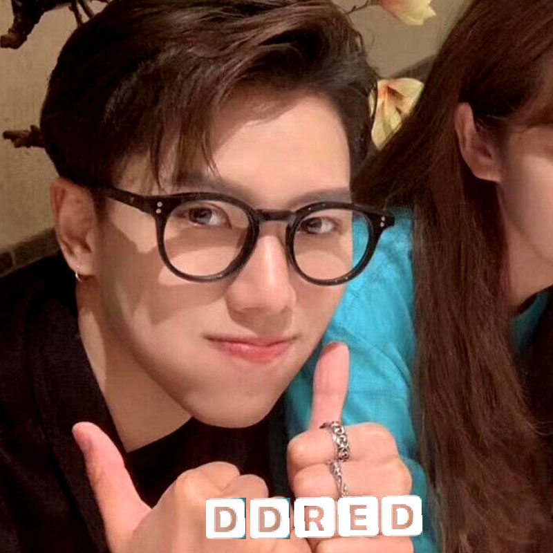 Tidal Male Black Box Eye frames Men's myopia Myopia Spectacle Radiation Anti-Blue Light Mirror can be equipped with degrees