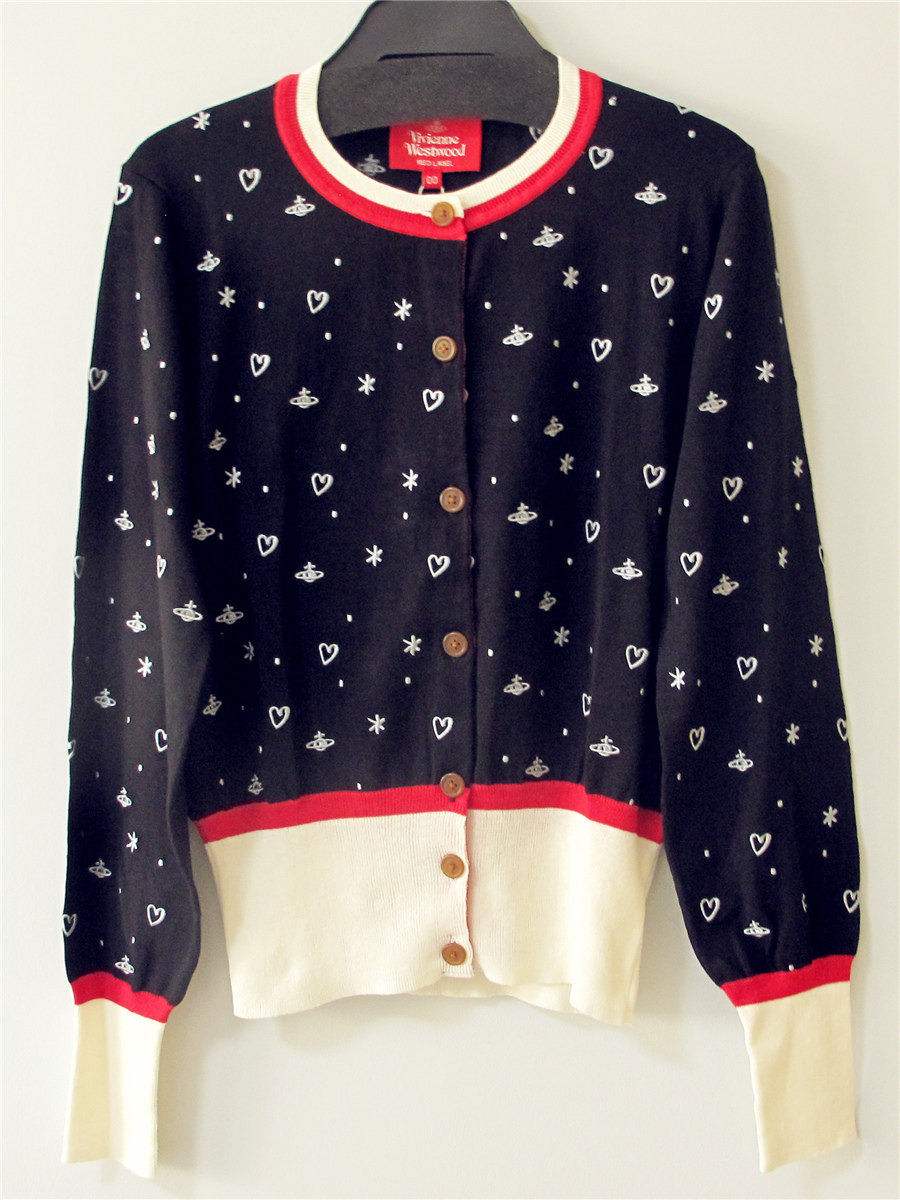 Japanese specialist vivienne Westwood Westwood Westwood embroidery red tablet pure cotton flapered coat Beijing spot