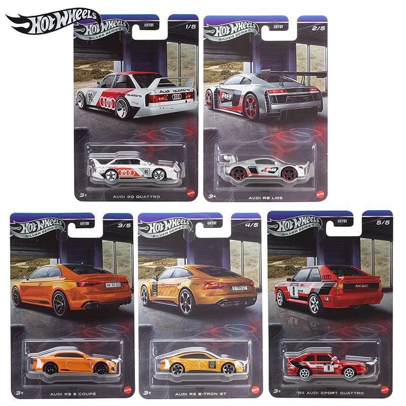 Hot Wheels Premium Silver Label Series 84 Audi Grt01 Simulation Alloy Car Collectible Model New Product