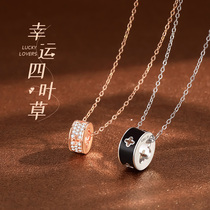 Four-leaf clover couple necklace A pair of couples custom niche design original design simple ins style long-distance love