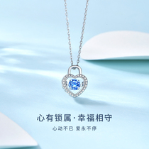 Beating heart sterling silver necklace female summer light luxury niche design sense advanced choker 2021 new accessories