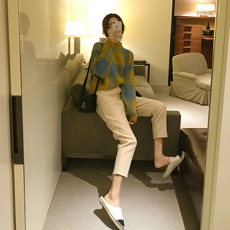 2022 Autumn Dress New Women's Foreign Pie Age Less Scents Wind Fried Street Broadlegged Pants Fashion Spring Careers Two Style Suits