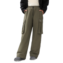 Duck down pants for men and women in autumn and winter 2024 new workwear thickened warm and windproof large pocket casual pants