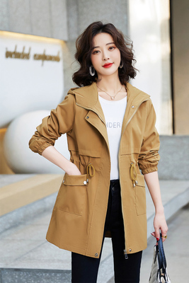 taobao agent Spring long thin trench coat, mid-length, British style, suitable for teen