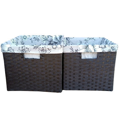 Square-sized laundry basket, desktop cabinet drawer storage basket, straw and rattan woven laundry basket, household laundry basket