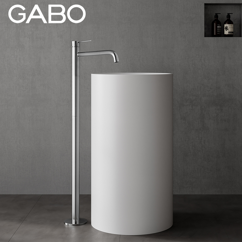 View Boo GABO cylinder side tap Makeup Room Bathroom Single DOUBLE CUT FLOOR bathtub tap upright 18E025
