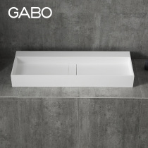 Guanbo artificial stone table basin Art basin Wash basin Long creative thin edge wash basin Wash basin 10156