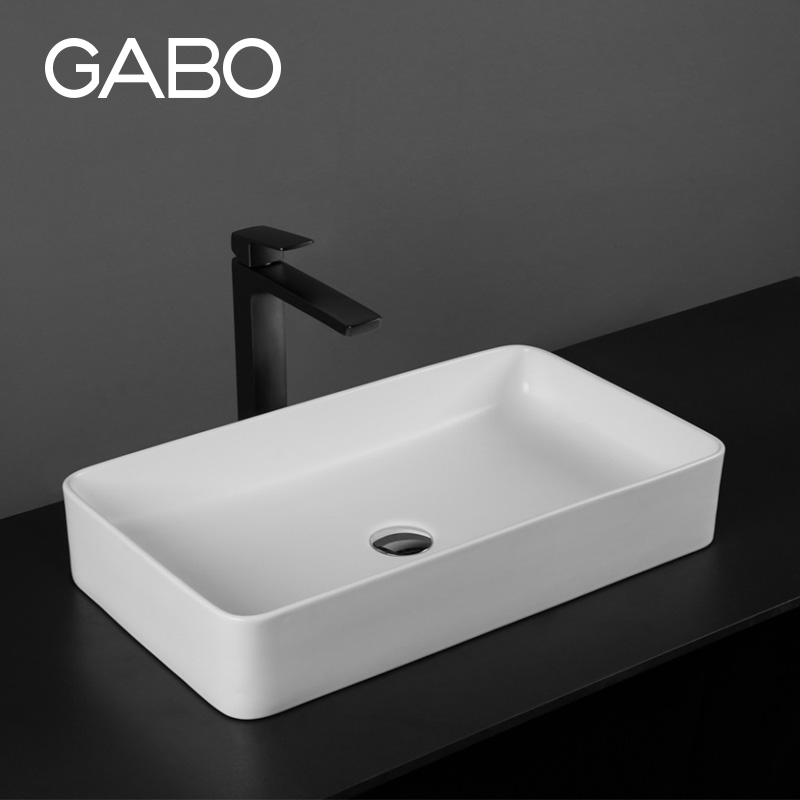 Watch Bo GABO Home Ceramics Terrace Basin Square Art Washbasin Makeup room Wash Basin Single Sink 10428