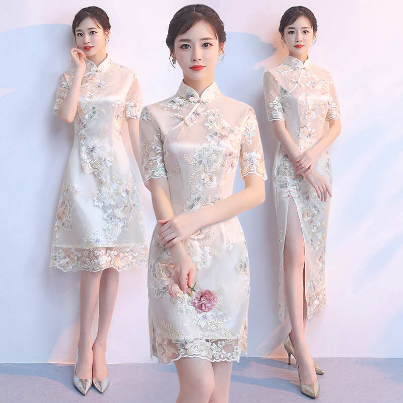 New 2026 Cheongsam for Exam Success, Youthful Style for High School Entrance Exam, Summer Improved Version, Short Style for Petite Mothers