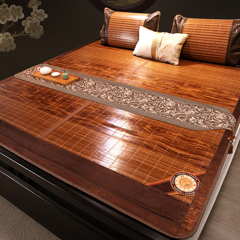 Cool mat bamboo mat Double sided Folding Grass Mat mat Bamboo Summer Naked Sleeping Ice Silk Mat Flip-flops Summer Home Mat