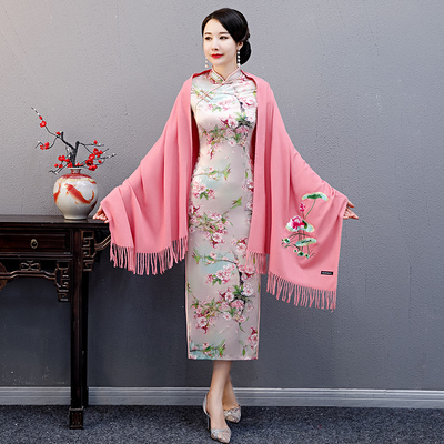 Chinese Dress Qipao for women Cashmere shawl, scarf, Cape, spring and summer