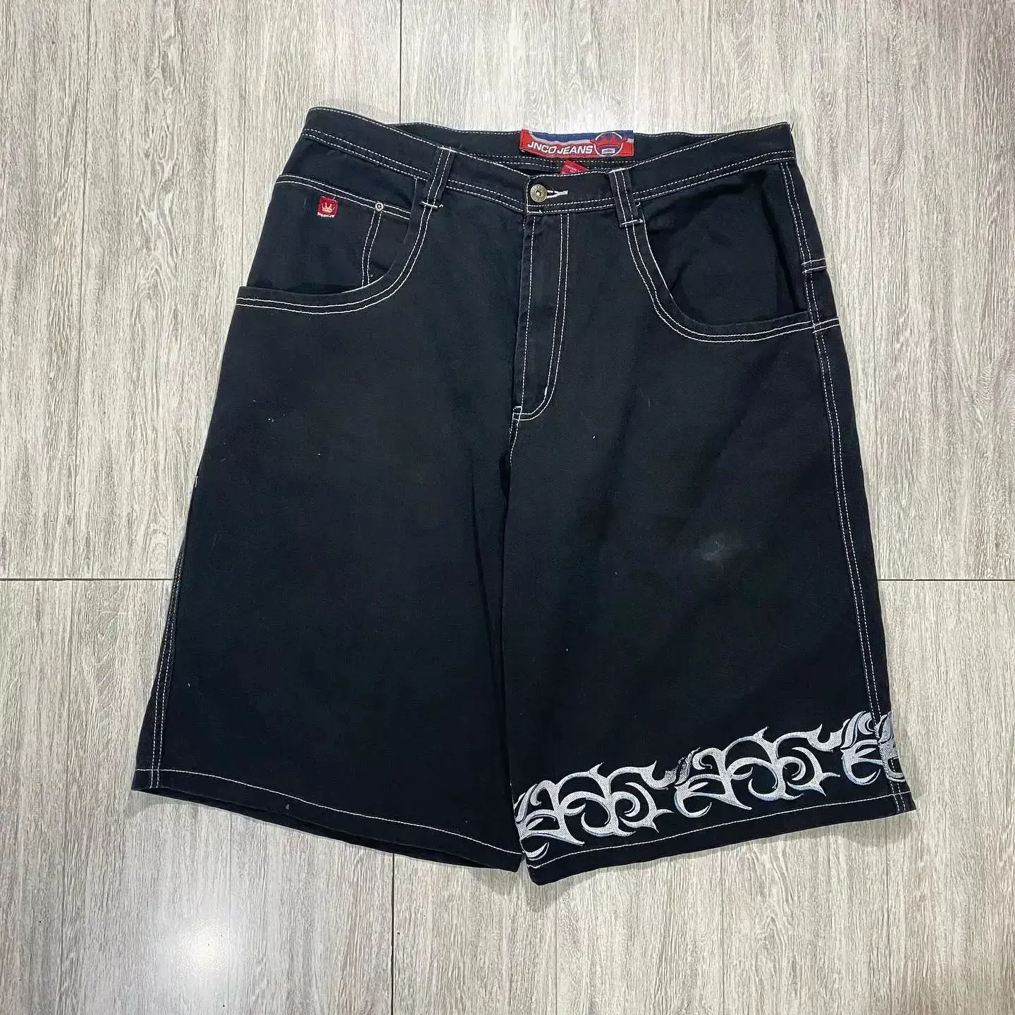 Джинсы JNCO Y2K японский стиль 2000-х, широкий мешковатый крой, размеры 28–34 (талия 72–85 см)