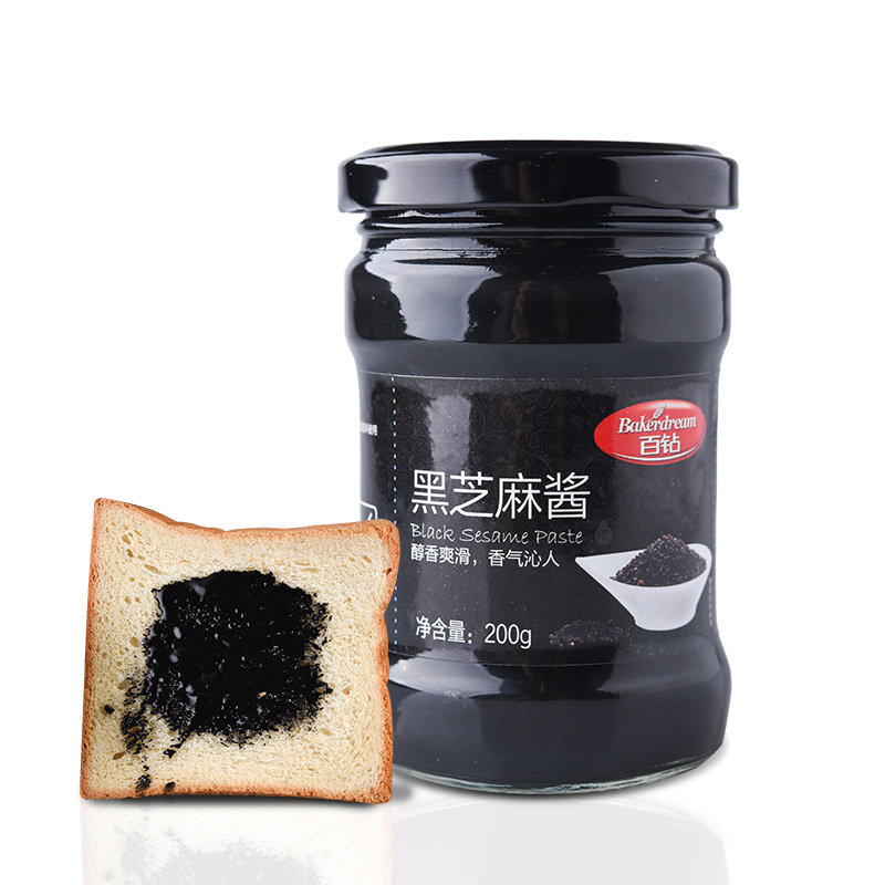 100 diamond black sesame sauce Homemade Yuanxiao dumpling filling Pure black sesame sauce hot dry noodles raw materials 200g