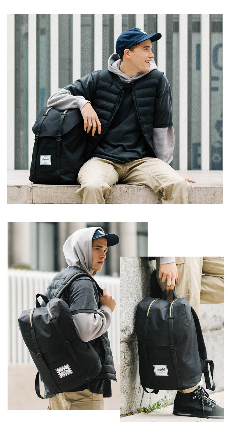 0点开始限1小时 Herschel Supply Co. Retreat 中性款 大号双肩背包 双重优惠折后￥316包邮（限前1小时）多色可选