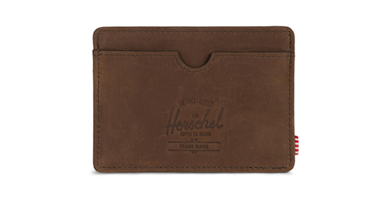 Herschel Cung Cấp Charlie da gói thẻ RFID gói thẻ cổ điển đa khe cắm thẻ chống trộm bàn chải 10360 bóp nữ