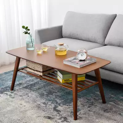 Listen to Japanese small apartment solid wood low table kung fu tea table double modern simple creative Nordic living room small coffee table