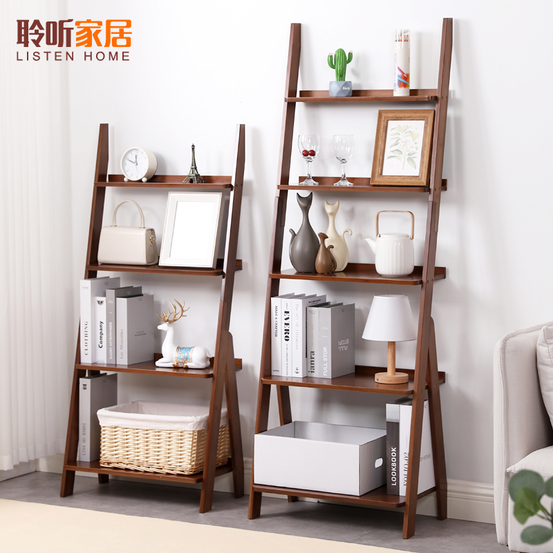 Bookshelves landing trapezoidal shelkers leaning against wall containing cabinet Living Room Bedrooms of Multi-Meat Flower Racks Wall Corner display shelves