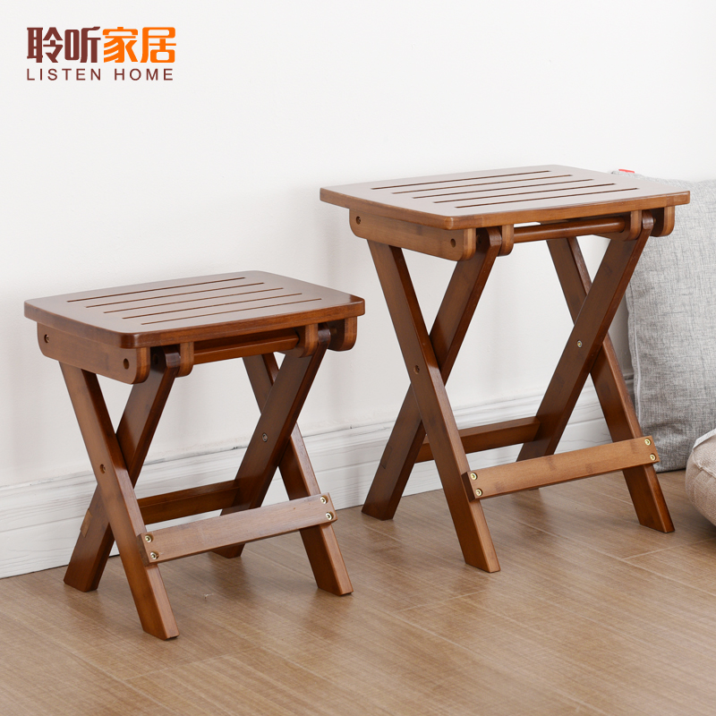 Folding Solid Wood Small Stool Living Room Creative Small Bench stool Home Adults Shoes Stool Sofa Changing Stool stool Stool Short Stool