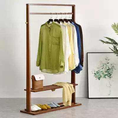 Listen to the creative coat rack solid wood floor bedroom simple hanging hanger floor hanger simple modern clothes shelf