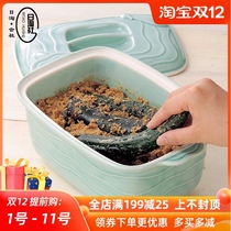 Limited time specials Japan Wangu roasted ceramic pickle tank rice bran pickle jar kimchi jar home pickle jar