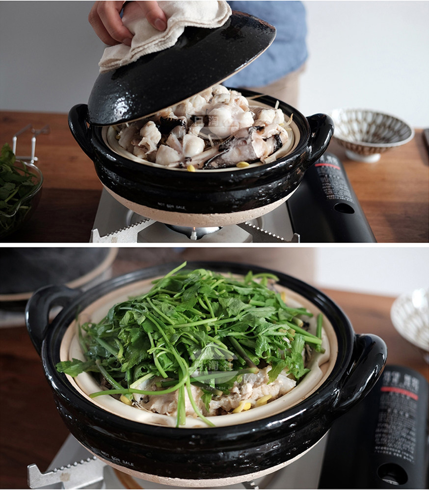 Japan Hase Garden Iga Burning Far Infrared Healthy Steamer Cooking Pot Soup Pot Hot and Cold Dual-purpose Earth Pot