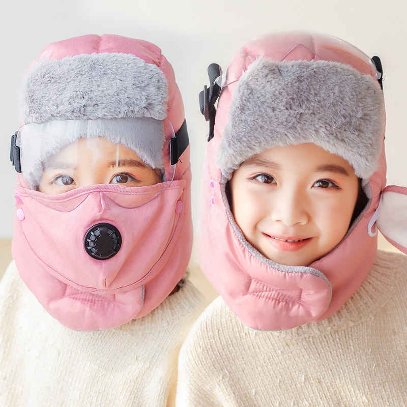 Children's Lei Feng Hat Winter Pilot Han version thickened Garsuede cover headcap Outdoor bicycling protection ear windproof and warm hat