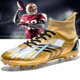 美式橄榄球鞋男女高帮运动训练鞋青少年橄榄球鞋长钉碎钉通用球靴