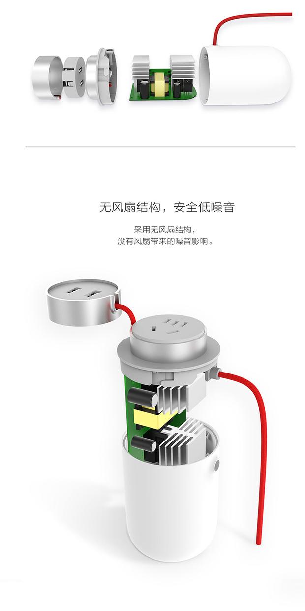 Millet gạo nhà xe biến tần kép sạc USB cổng đa chức năng xe 100W chuyển đổi ổ cắm sạc - Âm thanh xe hơi / Xe điện tử loa sub jbl ô tô