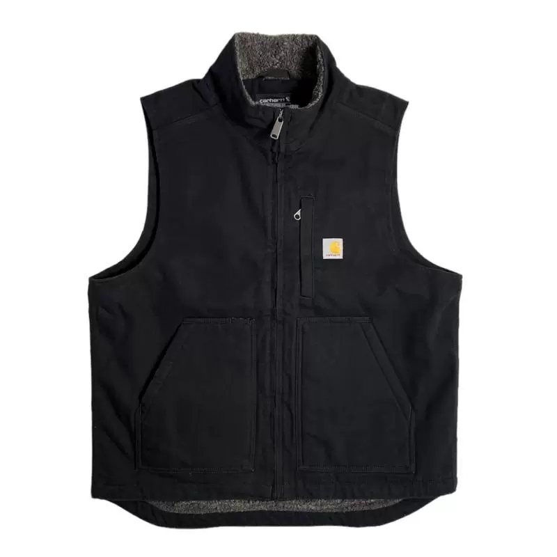Пуховый утеплённый жилет из канваса Carhartt 104277 основной линии, плюс бархатный тёплый жилет