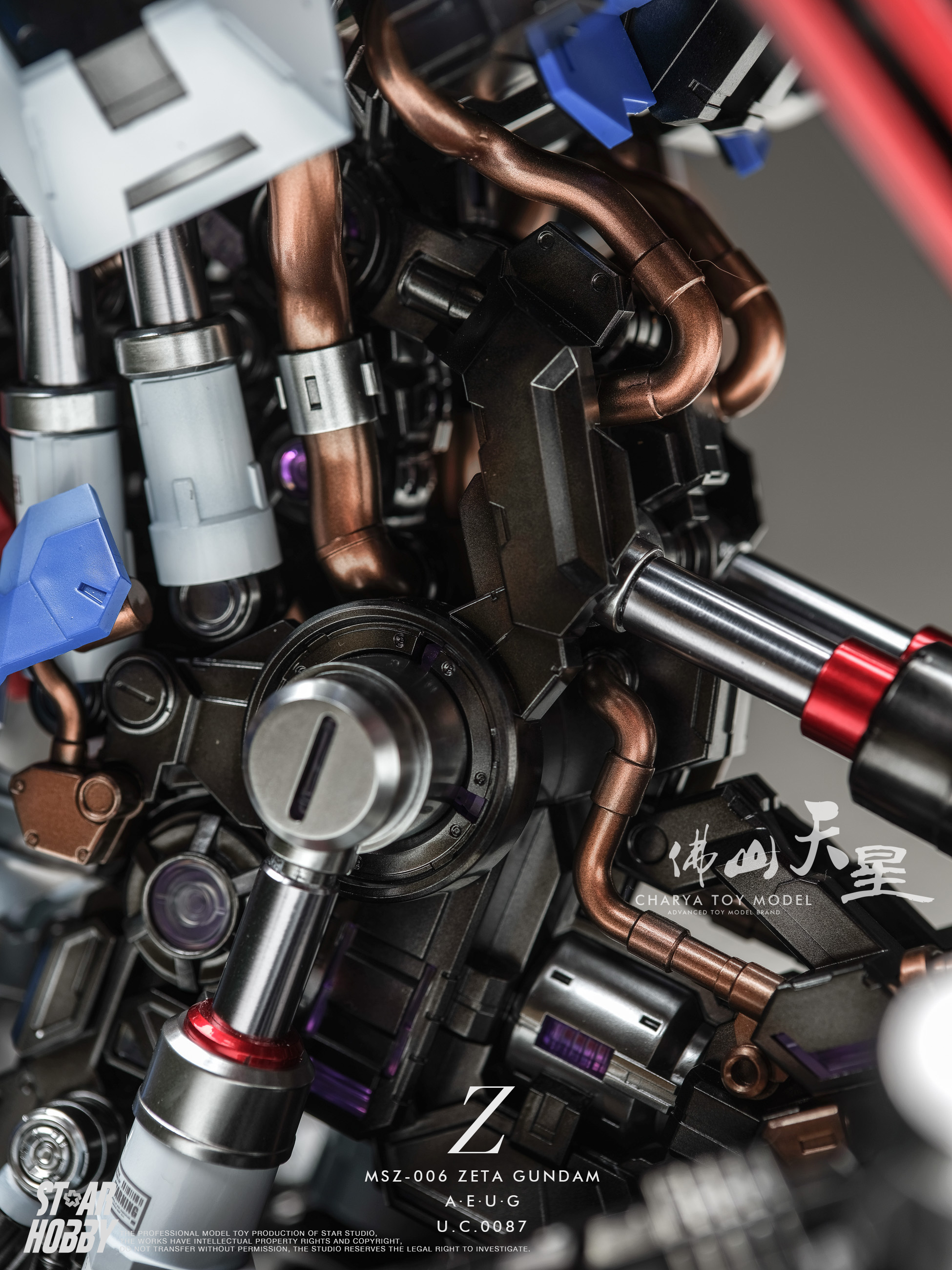 Mô hình chế biến sao đúc Yihui Z Gundam Bust MAX Kim loại nội thất phun - Gundam / Mech Model / Robot / Transformers mô hình gundam trung quốc