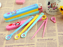 Full cartoon single-layer portable environmental protection home chopsticks spoon set