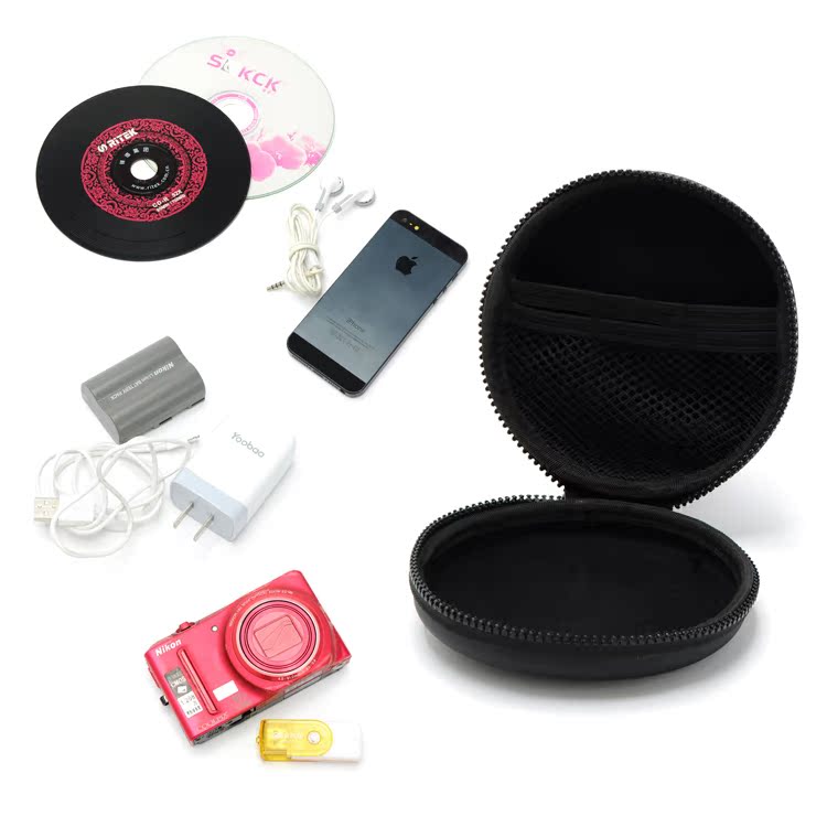 Full vận chuyển đa chức năng phụ kiện kỹ thuật số U cáp dữ liệu đĩa sạc kho báu di động túi tai nghe hộp lưu trữ - Lưu trữ cho sản phẩm kỹ thuật số giá đựng tai nghe