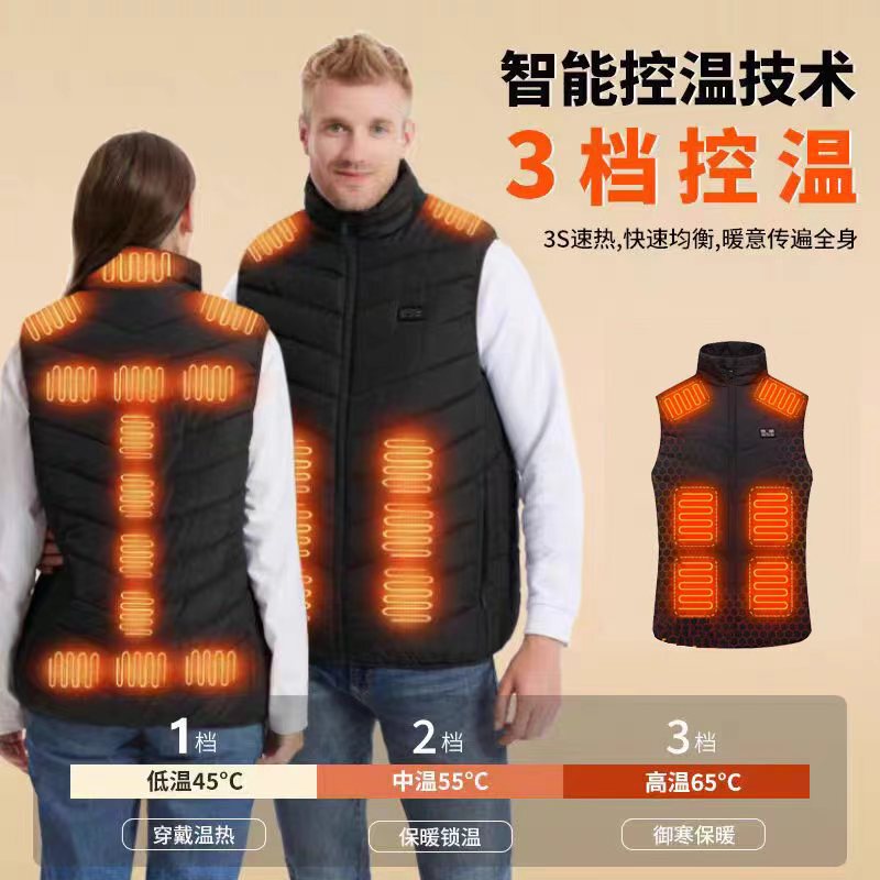 Heated Electric Vest, Rechargeable Self-Heating Full-Body Heating Clothing, Winter Cold-Proof and Warm-Keeping Artifact, Unisex