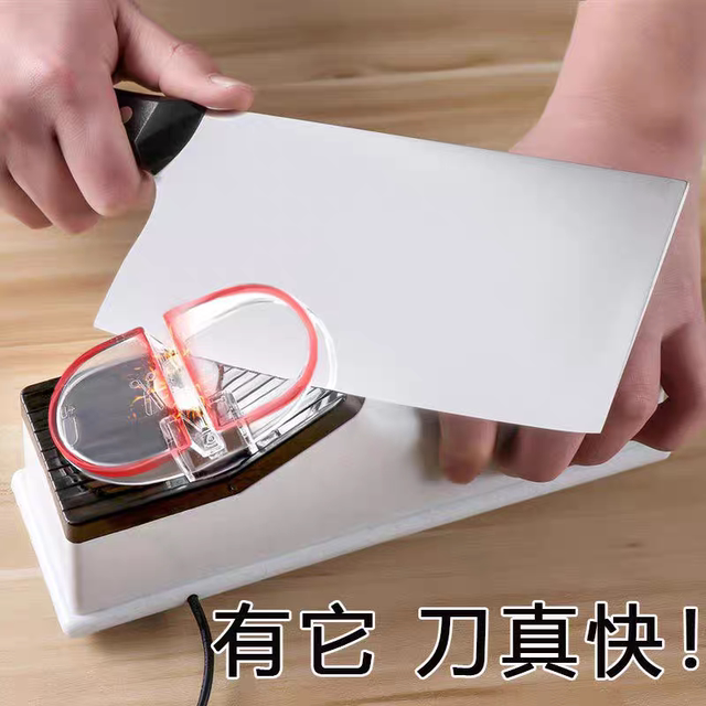 Upgraded Fully Automatic Electric Knife Sharpener for Home Use, Multifunctional Knife Sharpening Machine for Sharpening Kitchen Knives and Scissors