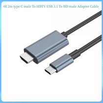 2米type-c公转HDTV公高清线 4k usb C to hd-mi female cable手机