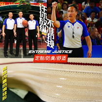 Sanheng professional basketball referee uniform coach long-sleeved short-sleeved tops and pants with printed image and number Youth Games team leader uniform