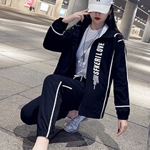Tide cards 2022 Fall new trendy fashion Slim Weaters Two Sets Korean Version Loose Casual Sportswear Suit
