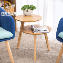 A few light luxury edges Nordic modern minimalist sofa edges mini corners round upper and lower round tables simple bedside tables