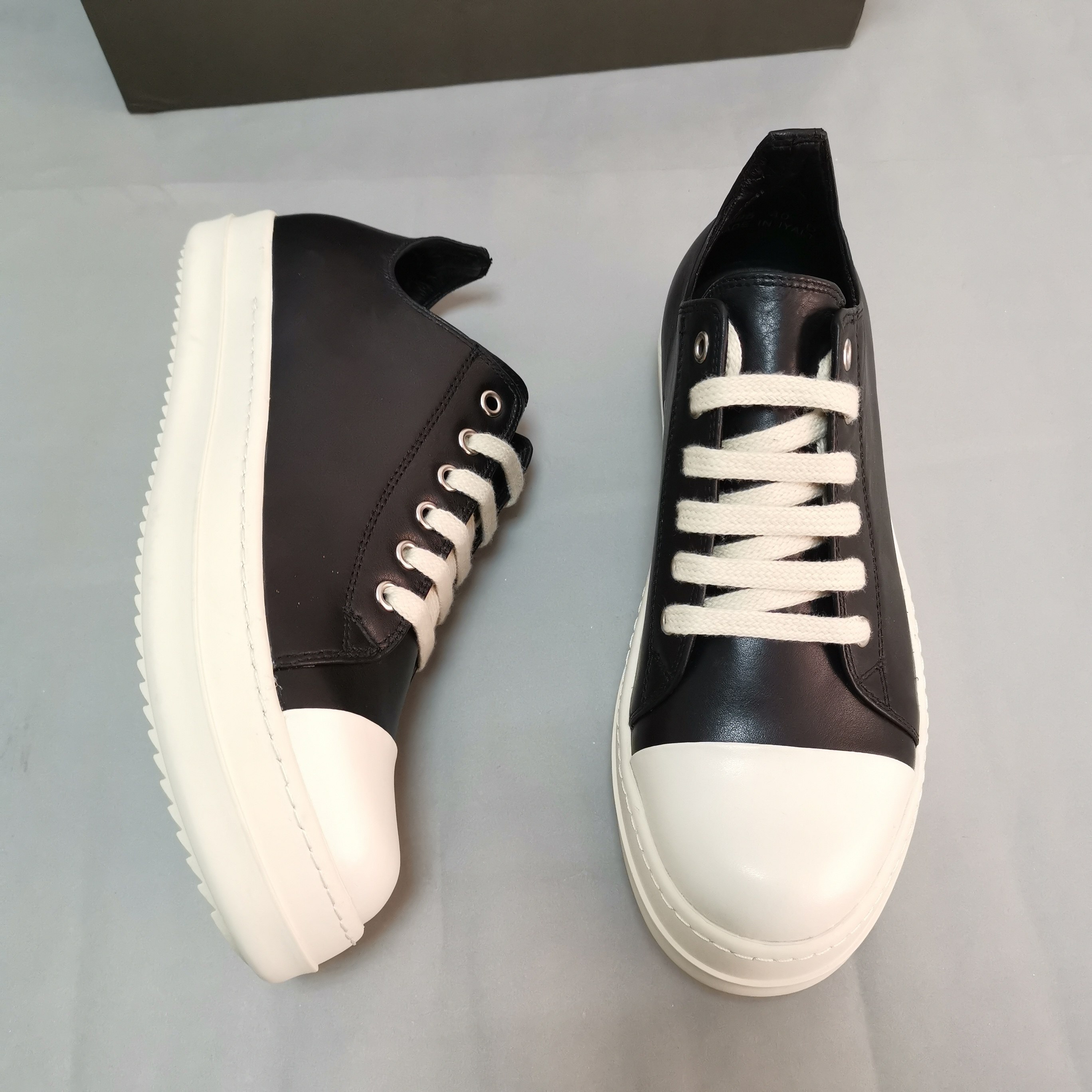 Ro men shoes skin skin feet leisure sports low-helper shoes with milk fragrance couple real leather tide shoes