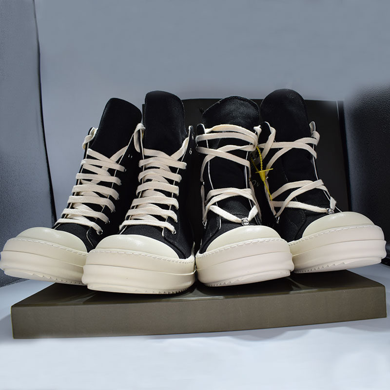 19ss high-top canvas ro shoes men's milk fragrance thick-soled pentagram all-match heightening sneakers short boots women's trendy European and American couples