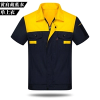 Желтое плечо скрытое синее пальто (одиночная рубашка)