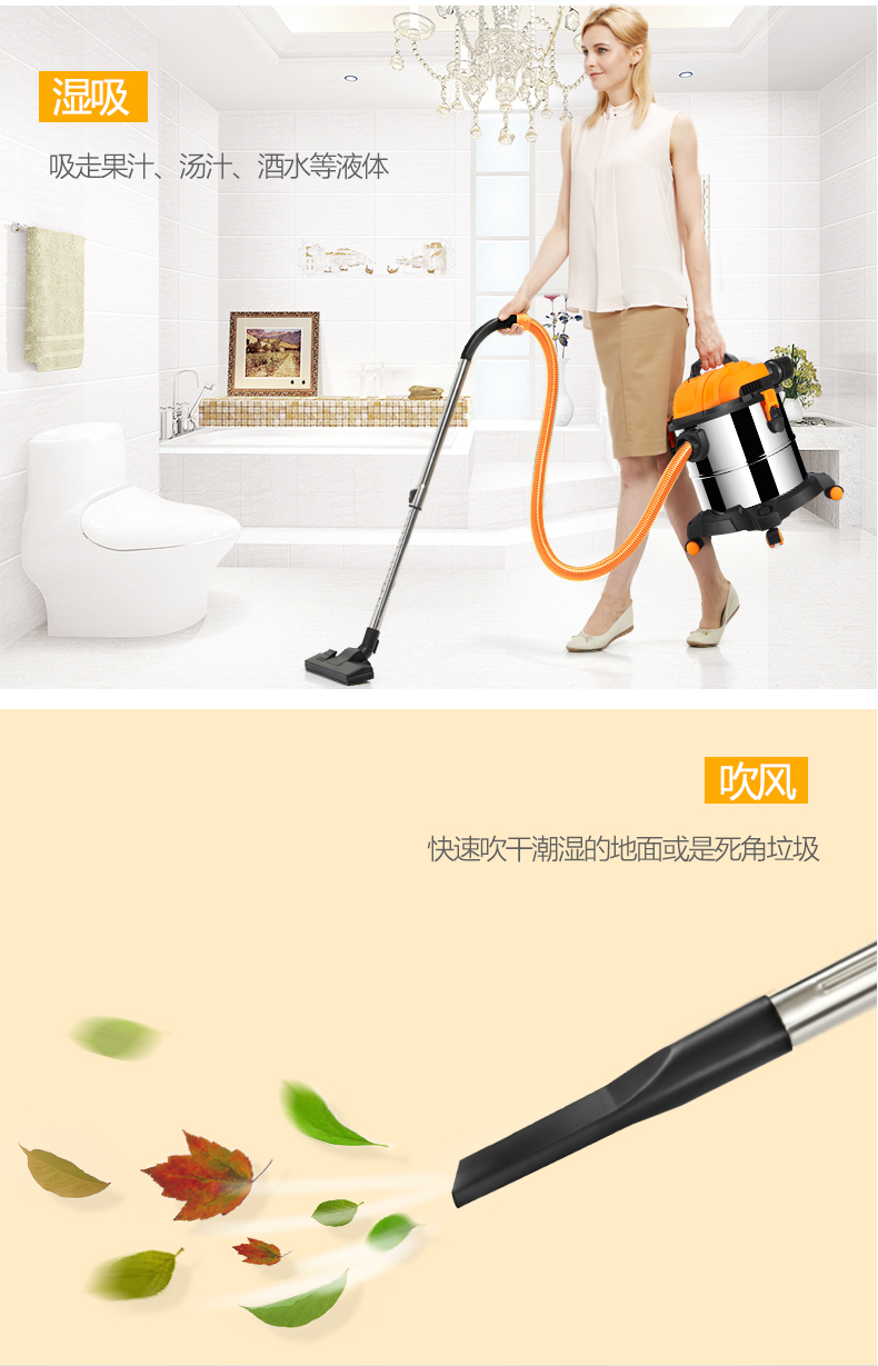 Máy hút bụi ô tô Chigo nhà mạnh mẽ công suất cao nhỏ cầm tay câm không có hàng tiêu dùng Máy hút bụi công suất lớn - Máy hút bụi robot hút bụi shimono