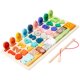 Kindergarten early education educational fishing building blocks children's shape number logarithm board 3-6 years old mathematics Montessori teaching toys